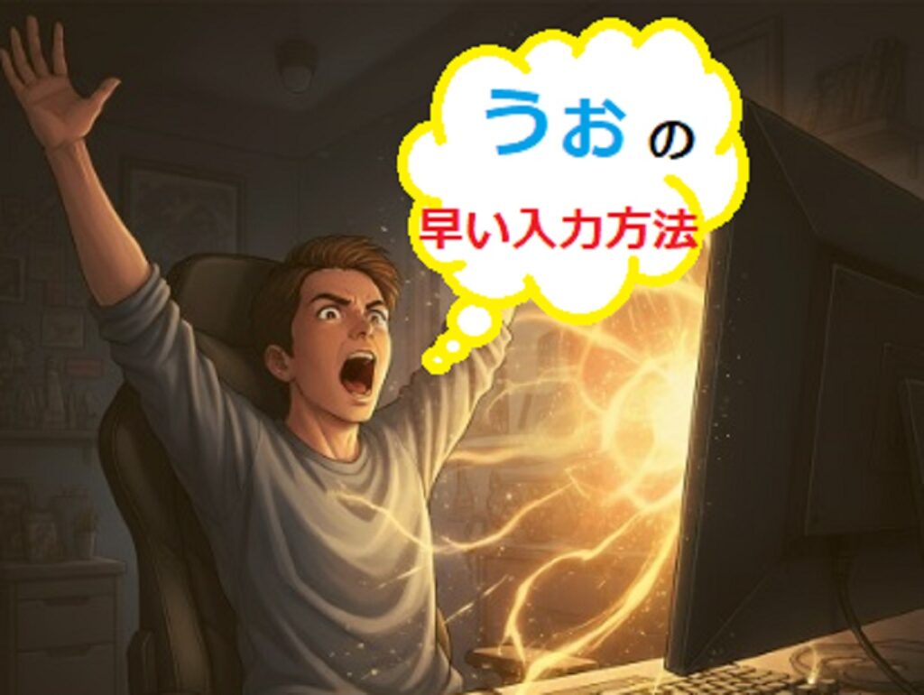 【初心者向け】パソコンのキーボードで「うぉ」をローマ字変換で最も早く出す打ち方